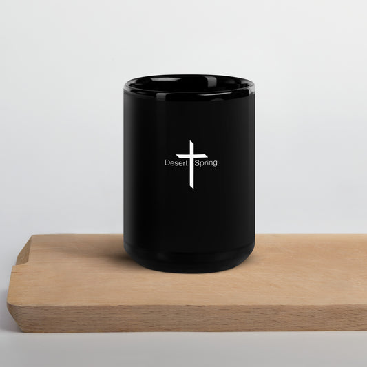 Black Desert Spring Cross Glossy Mug