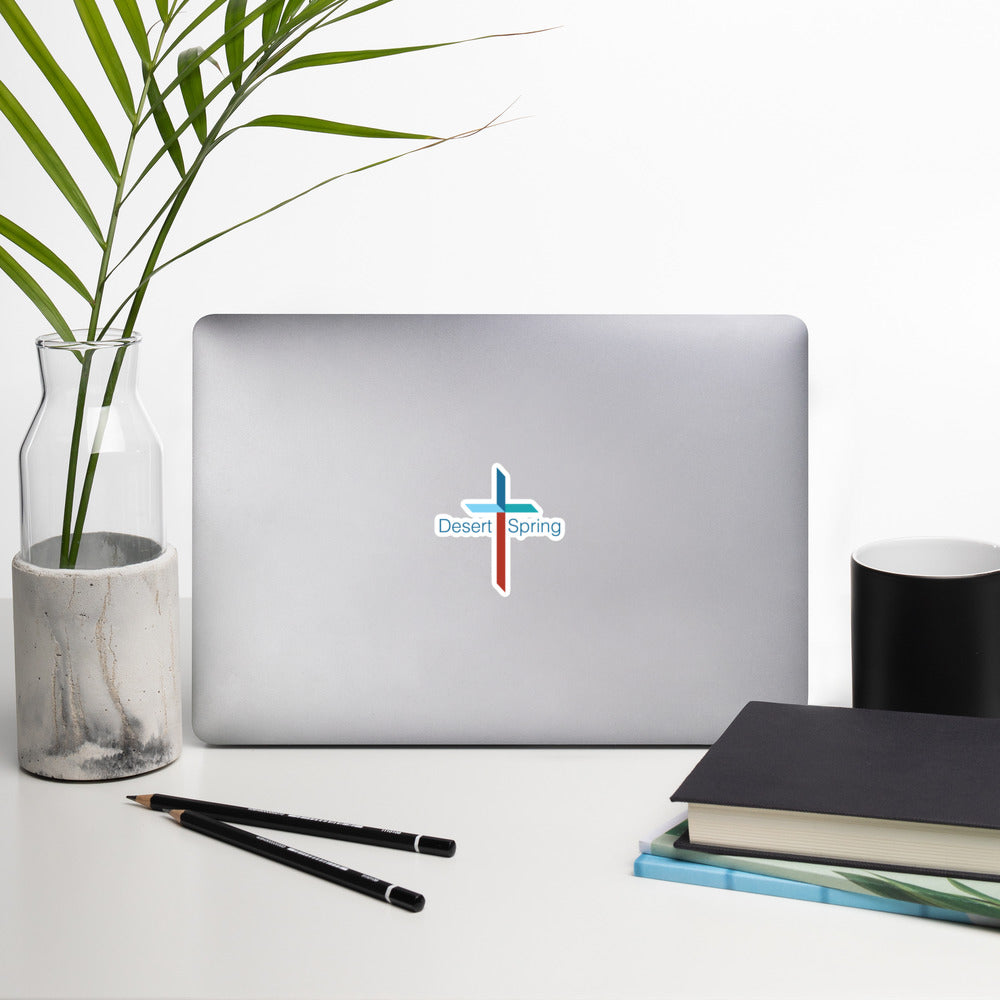 Desert Spring Cross Bubble-free stickers