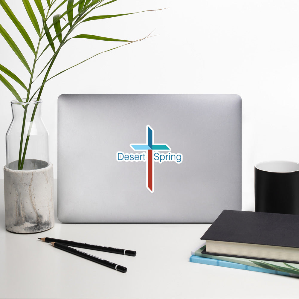 Desert Spring Cross Bubble-free stickers