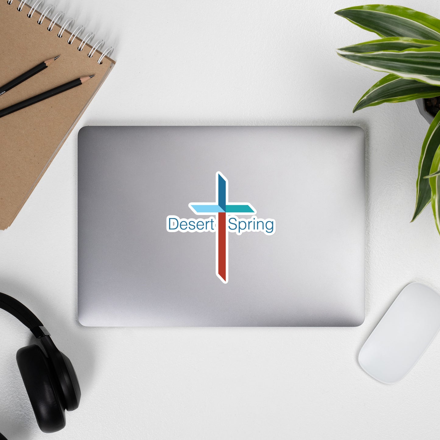 Desert Spring Cross Bubble-free stickers