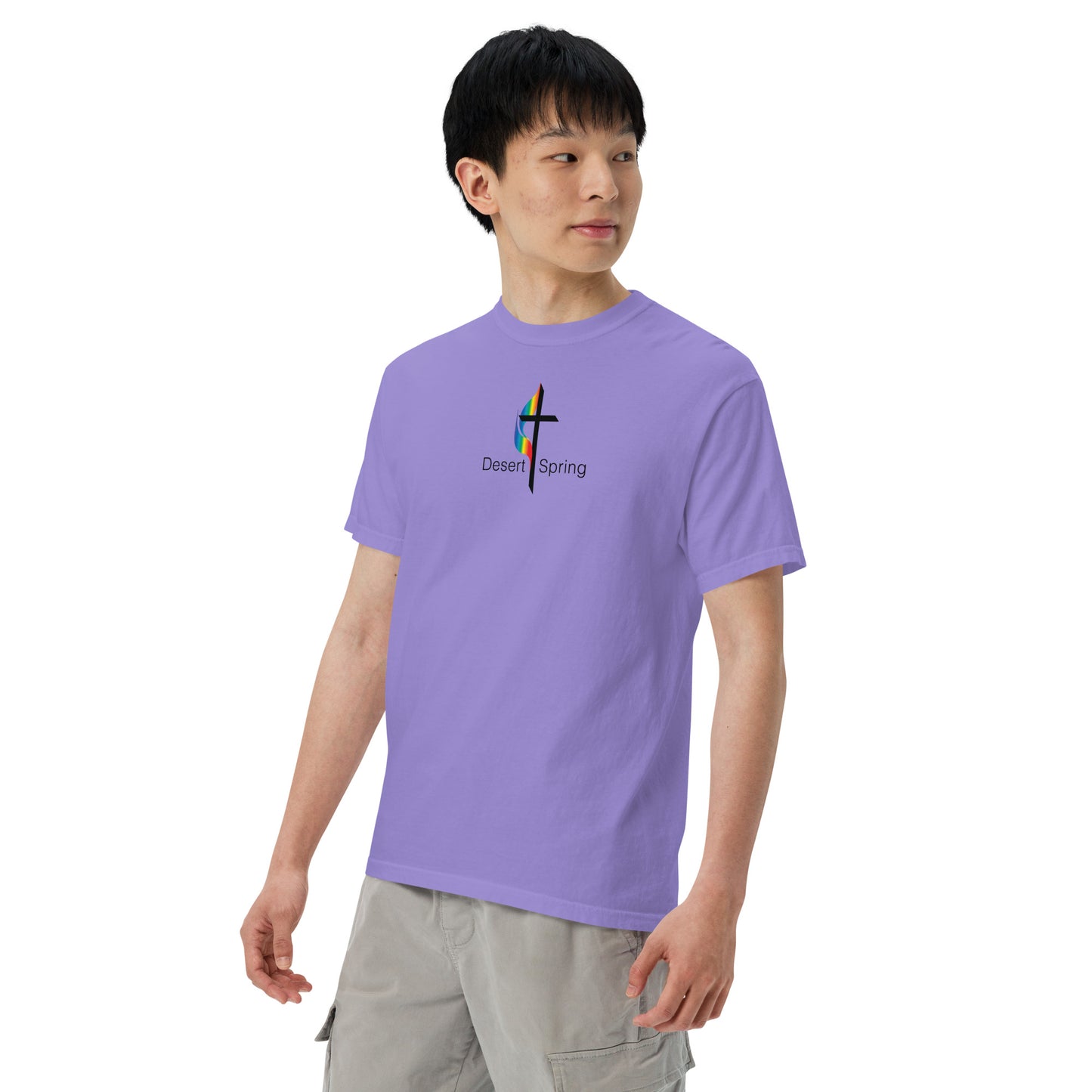 Men’s Pride Cross heavyweight t-shirt