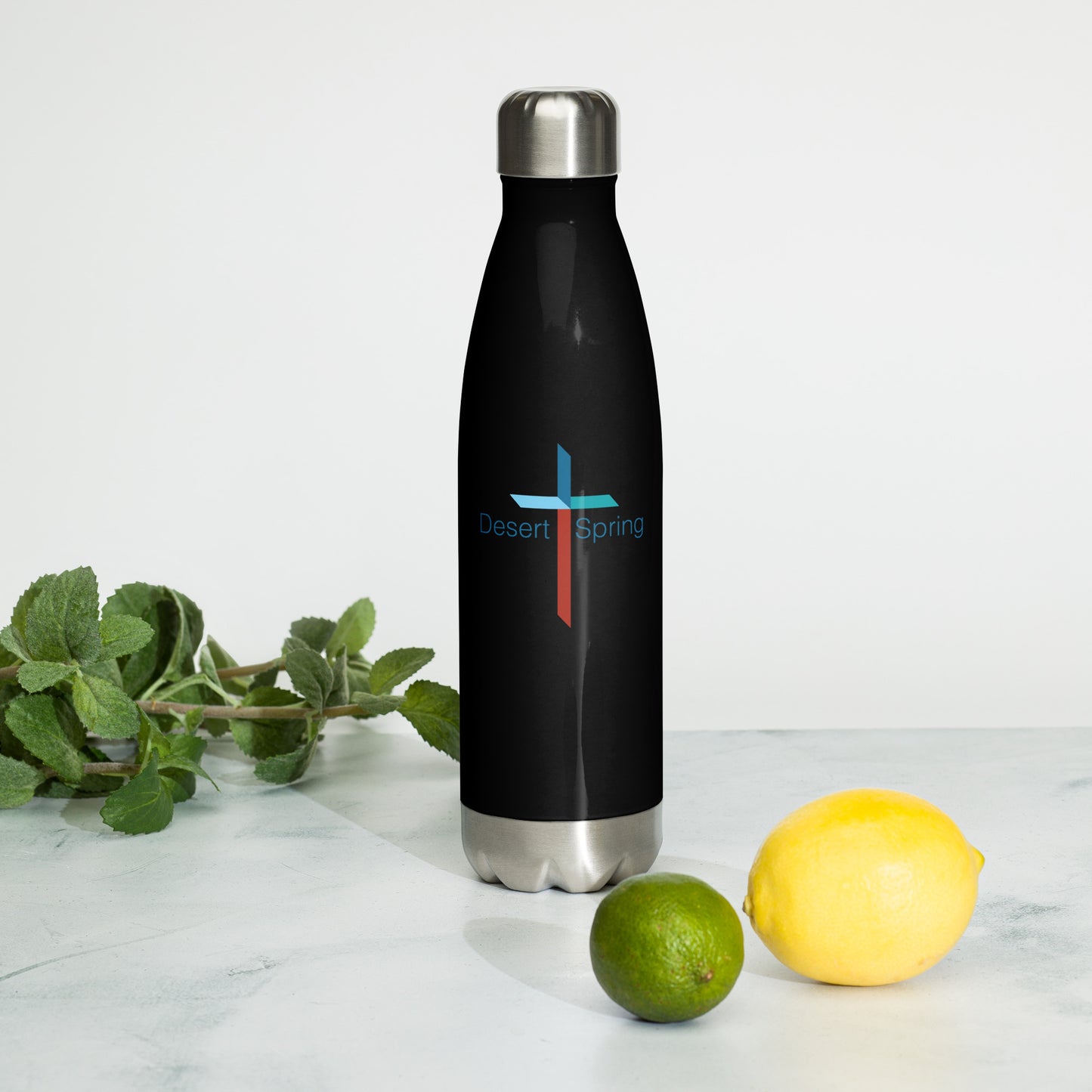 Desert Spring Cross Stainless Steel Water Bottle